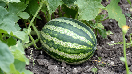 Obraz premium A melon is any of various plants of the family Cucurbitaceae with sweet