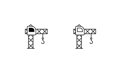Crane icons set vector stock illustration