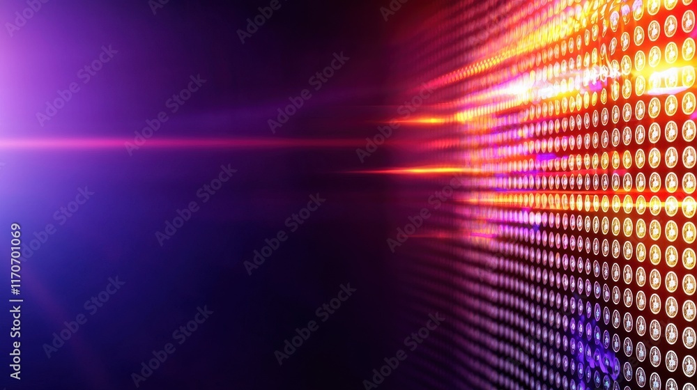 Poster dynamic light patterns creating visual art in digital space