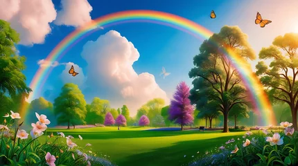  mesmerizing beauty of rainbows and nature is brilliantly captured in a park © Zillul