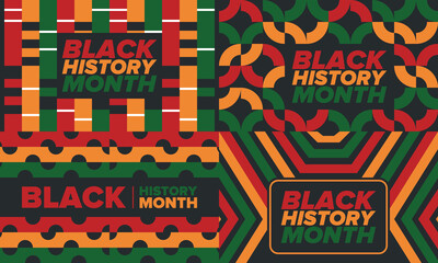Fototapeta premium Black History Month 2025. African American History. Celebrated annual. February and October. Poster, card, banner, background. Vector illustration