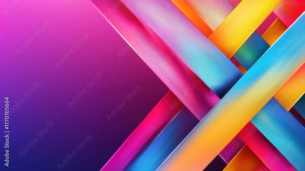 Aufkleber vibrant colorful lines creating dynamic abstract artwork studio graphic