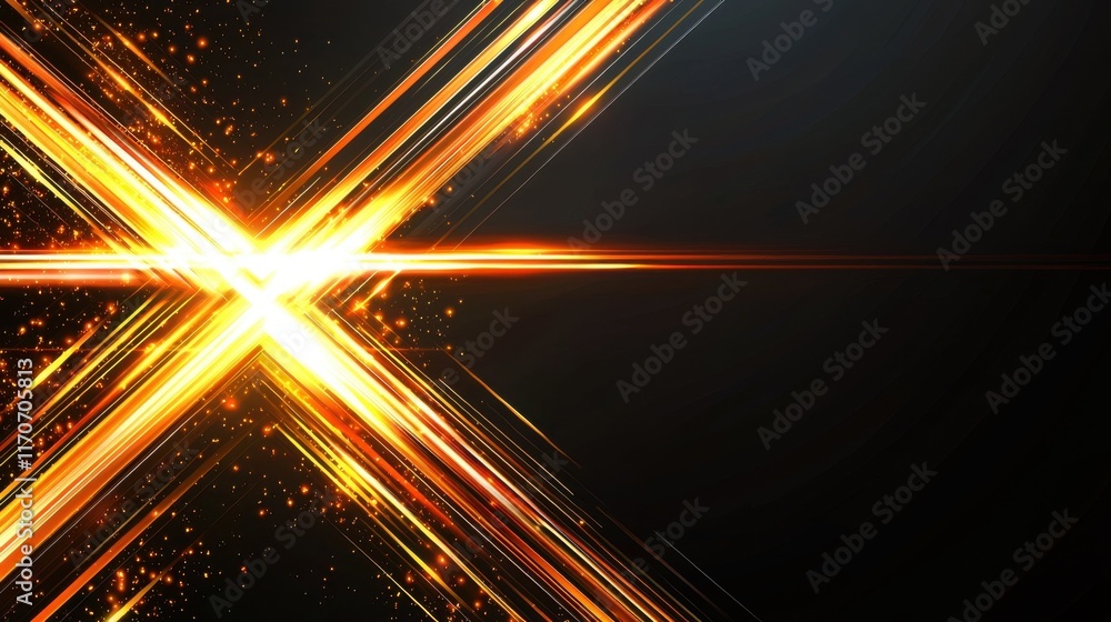 Aufkleber dynamic light burst abstract art digital creation dark background