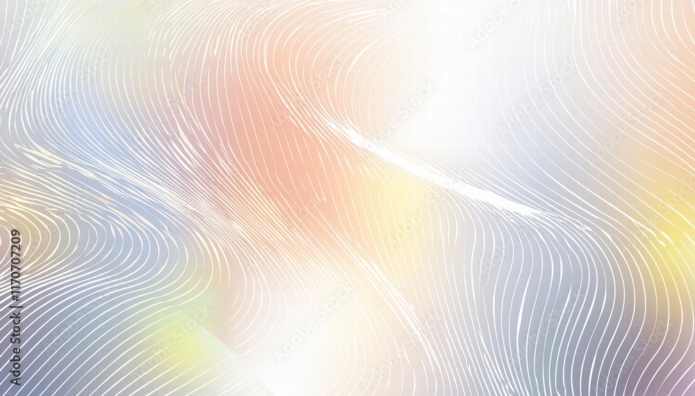 Poster stunning white abstract background featuring a holographic surface with rainbow silver reflective ir