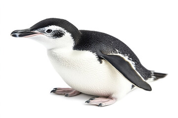 Obraz premium Close-up of a small penguin, standing on its little legs.