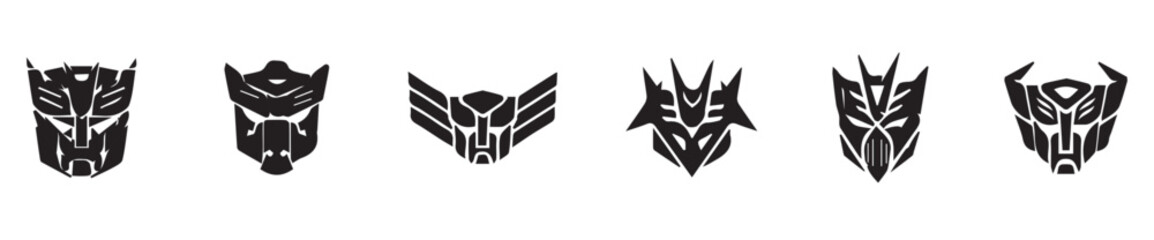 Transformers symbol sign head logo icon. Transformers Logo Vector High Resolution. EPS 10