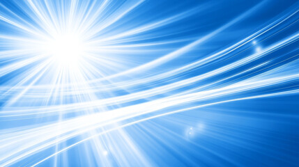 Bright abstract blue light rays background