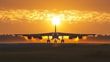 Fototapeta premium Majestic B-52 Stratofortress at Sunrise