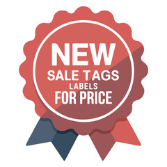 New Sale Tags Labels for Price: A Vector Graphic for Retail Promotions
