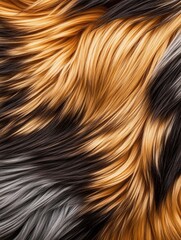 Naklejka premium Realistic Brown Fur Texture Close-Up
