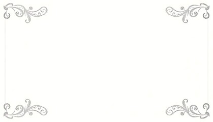 Elegant Grey Floral Frame Design For Invitation