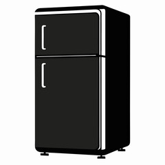 Smart Refrigerator Silhouette Vector Art