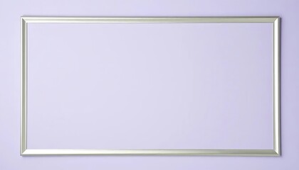 Obraz premium Silver Frame Against A Lavender Background