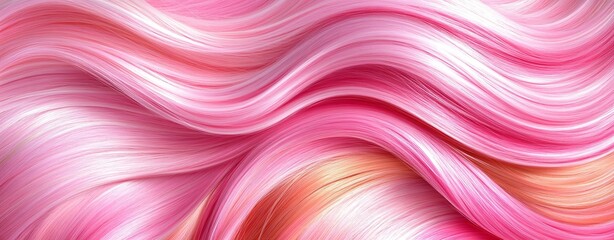 Rose Gold Hair with Soft Flowing Texture