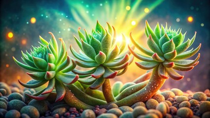 Fototapeta premium Surreal Close-Up of Nature's Healing Plant Harpagophytum Procumbens with Dreamy Background Elements for Botanical Illustration
