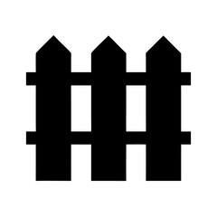 Obraz premium fence black solid icon vector