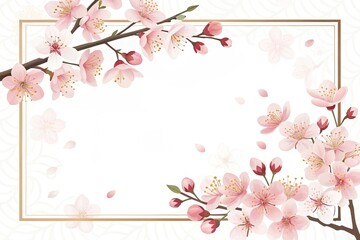 cute sakura beautiful flowers cherry blossoms illustration background