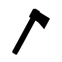axe tool black solid vector icon design 