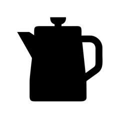 kettle black line vector icon