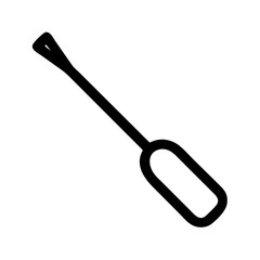 oar black line vector icon