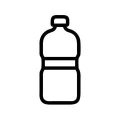 water bottle black line vector icon