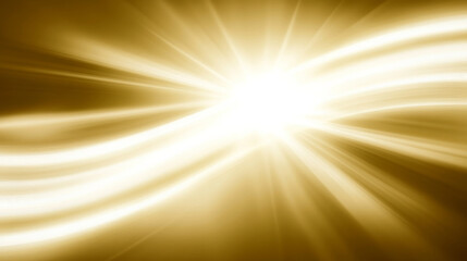 Obraz premium Golden abstract light burst with dynamic energy