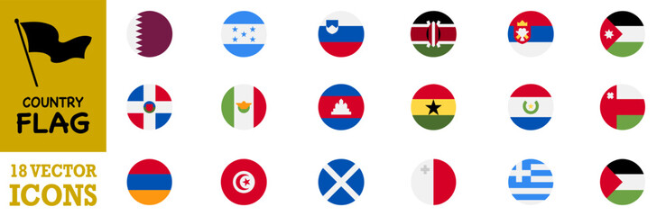 National flags of the world. World flag Set. Country Flags Icon. Vector Illustration. Vector Graphic. EPS 10