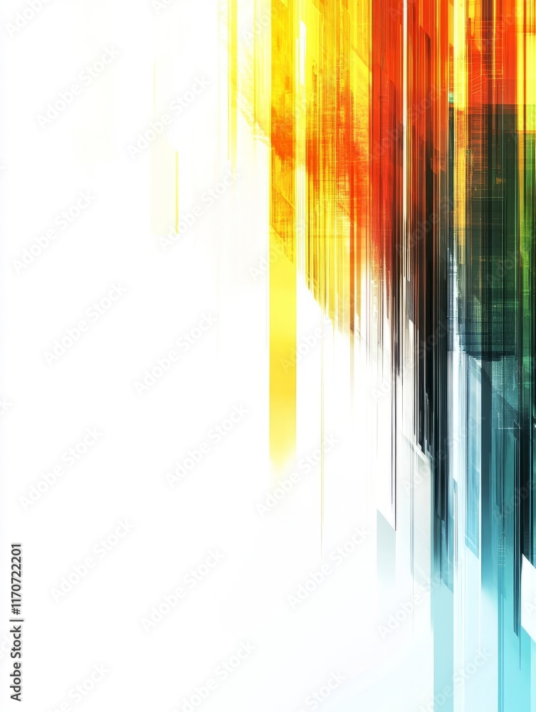 Fototapete Abstract background showing colorful vertical lines creating dynamic movement