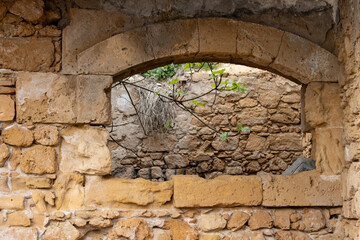 Ruins of former factory, Avola, Sicily, Italy