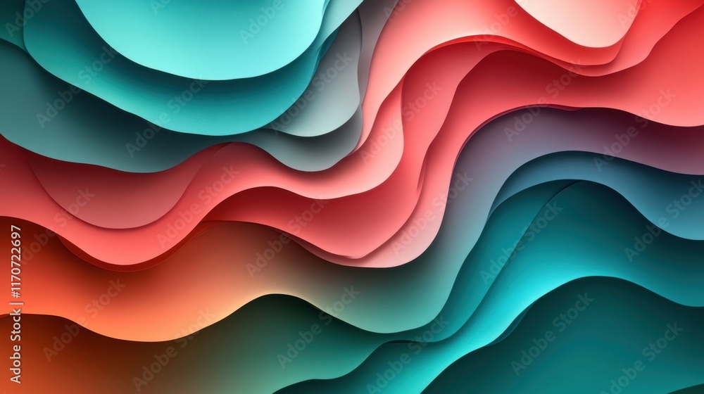 Aufkleber vibrant waves of color blend seamlessly to create an abstract art piece that captivates the senses i