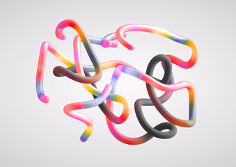 abstract background of tangled colorful lines, modern multicolored wallpaper