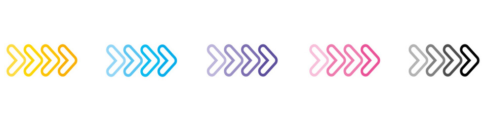 Arrow set icon. Colorful arrow symbols. Arrow isolated vector graphic elements. Vector Illustration. Vector Graphic. EPS 10