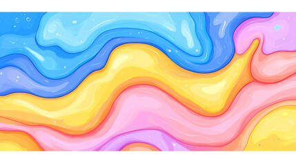 Fototapeta premium Colorful abstract waves in vibrant hues