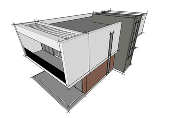 sketch of a building