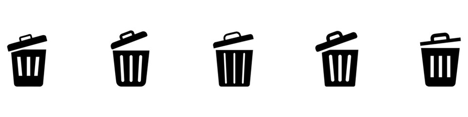Trash can icon. Trash bin icon. Bin icon concept. Vector Illustration. EPS 10