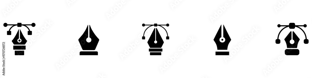 Poster pen tool icon. graphic design vector icon set. designer tools for web design and creative illustrati