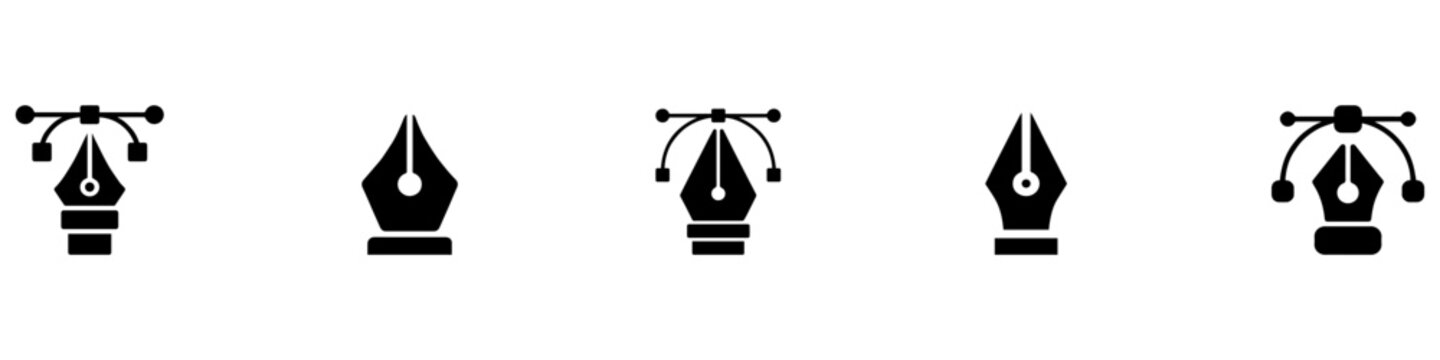 Pen tool icon. Graphic design vector icon set. Designer tools for web design and creative illustration. EPS 10