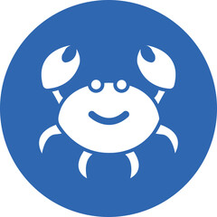Fototapeta premium Crab glyph circle icon