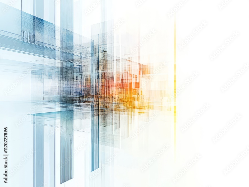 Poster abstract technology background connecting lines and geometric shapes