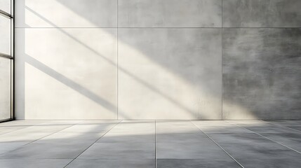 Minimalist Room Interior Design Featuring Grey Walls and Floor