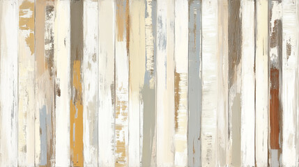 Vertical brushstrokes in earthy tones create texture