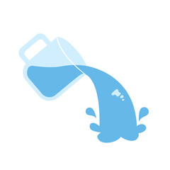 Illustration of Water Pouring from a Mug