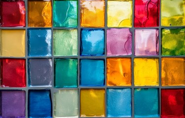 Colorful glass background mosaic window.