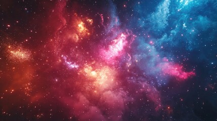 Naklejka premium Cosmic Symphony: A Tapestry of Nebulae and Stardust