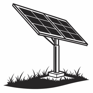recommend clip art: Solar Panel Silhouette Vector Art
