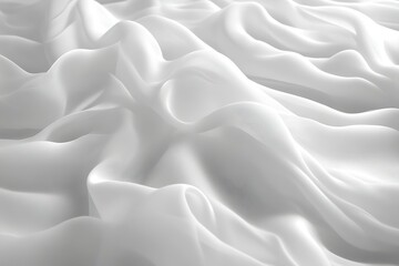 Obraz premium Draped white fabric with soft folds and shadows.