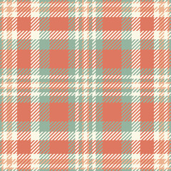 Stylish coral, peach, and sage green plaid pattern.  Perfect for textile design, fashion, home decor, or website backgrounds.  Seamless repeat texture offers versatility for various creative projects.