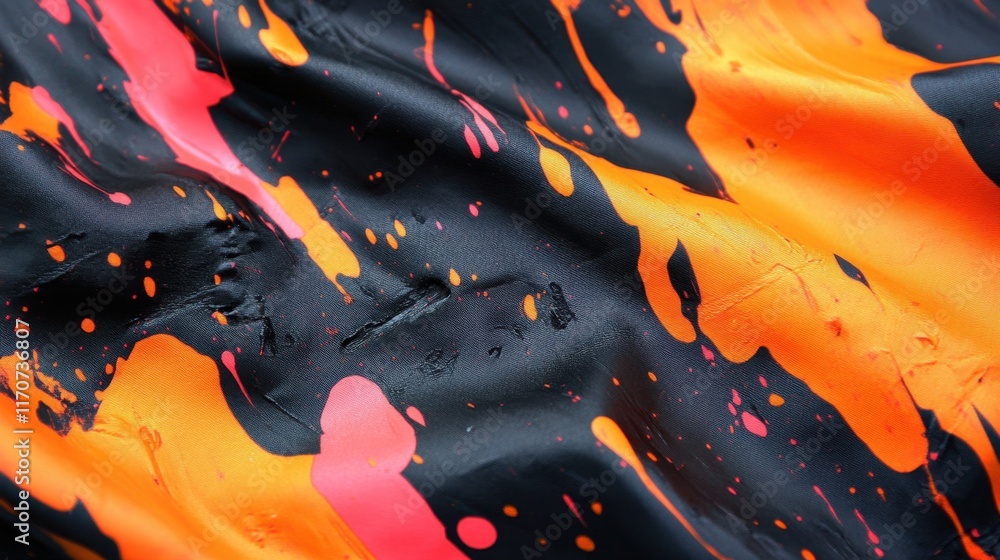 Aufkleber vibrant abstract art showcasing bold colors and dynamic patterns on a textured surface. generative a