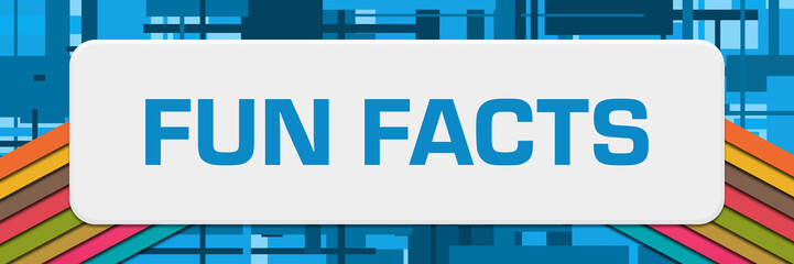 Fun Facts Blue Colorful Stripes Box Horizontal 