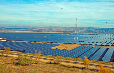 Photovoltaic solar plant Madrid-Barajas international airport.